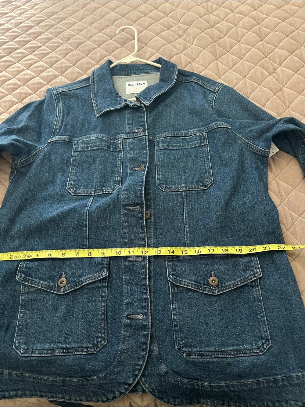 Old Navy Blue Denim Jacket with Tie Belt - Picture 7 of 7
